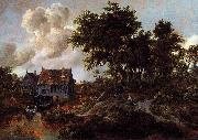 Meindert Hobbema A Watermill beside a Woody Lane oil painting picture wholesale